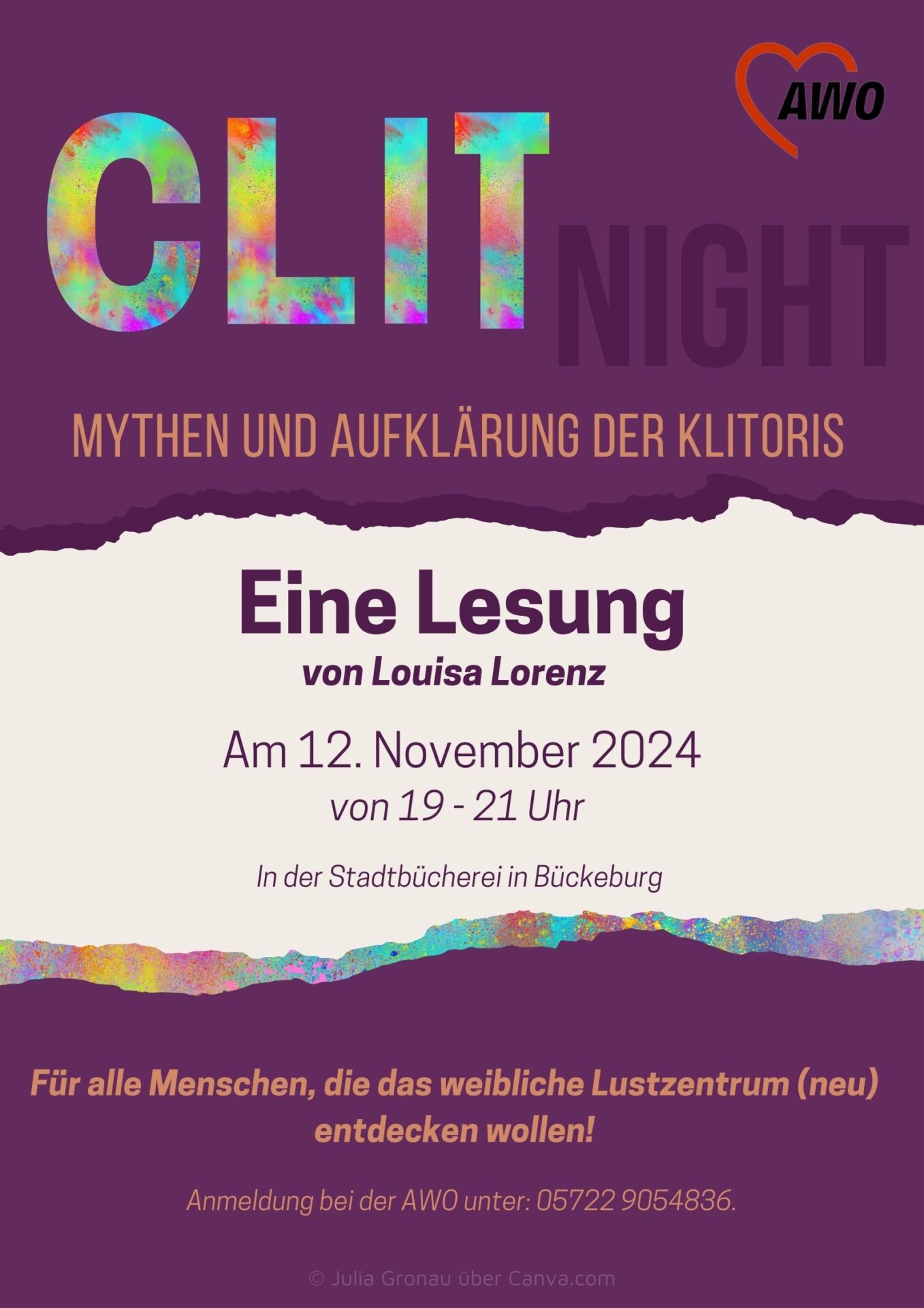 CLIT night - Mythen und Aufklärung der Klitoris - Eine Lesung von Louisa Lorenz