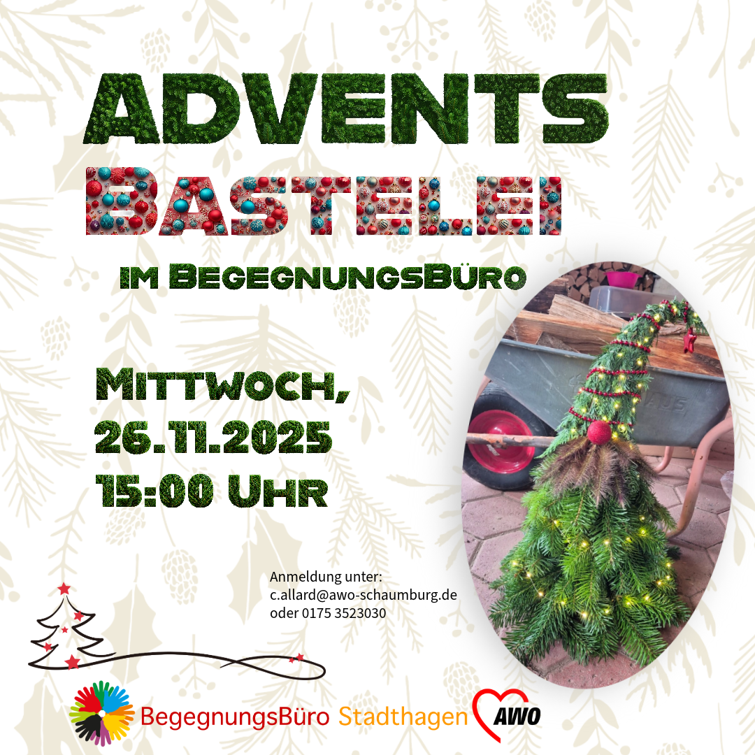 Adventsbastelei im Begegnungsbüro