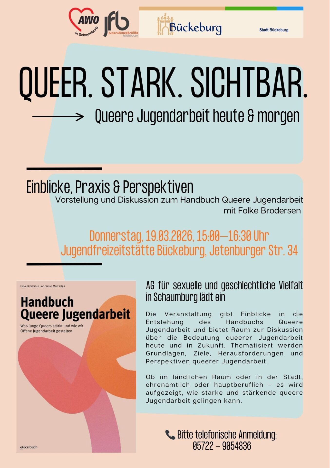 Vorstellung und Diskussion zum Handbuch queere Jugendarbeit mit Folke Brodersen
